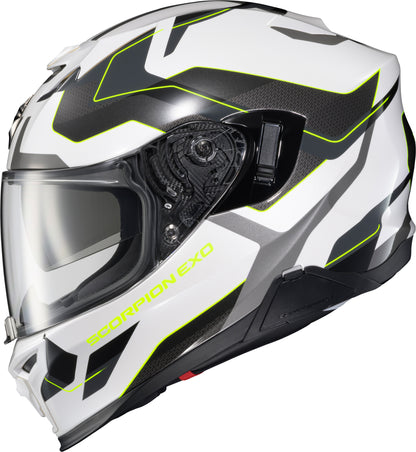 Exo T520 Full Face Helmet Zuse White/Hi Viz Sm