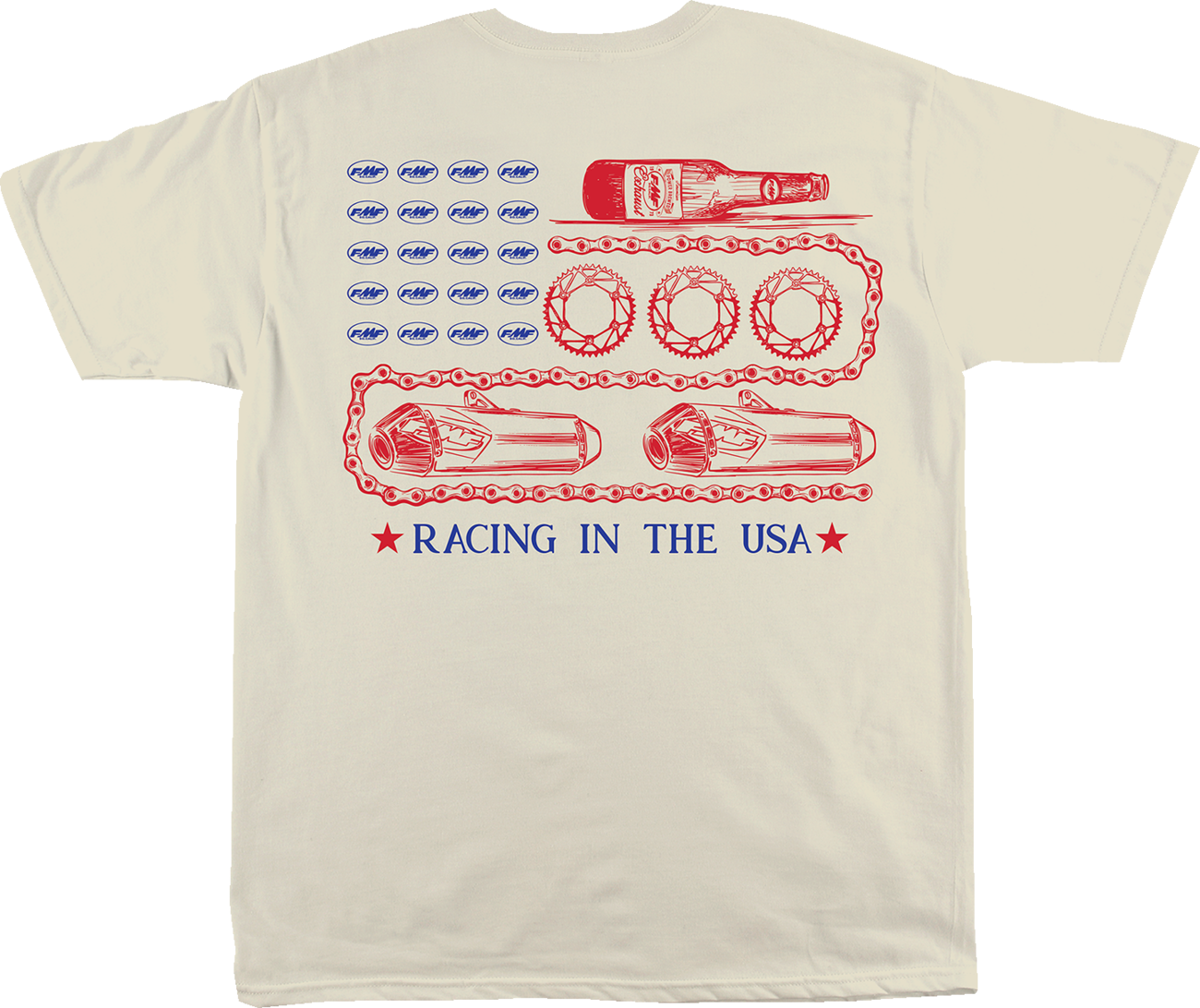 FMF Racing in the USA T-Shirt - Natural - XL SU26118901-NAT-XL
