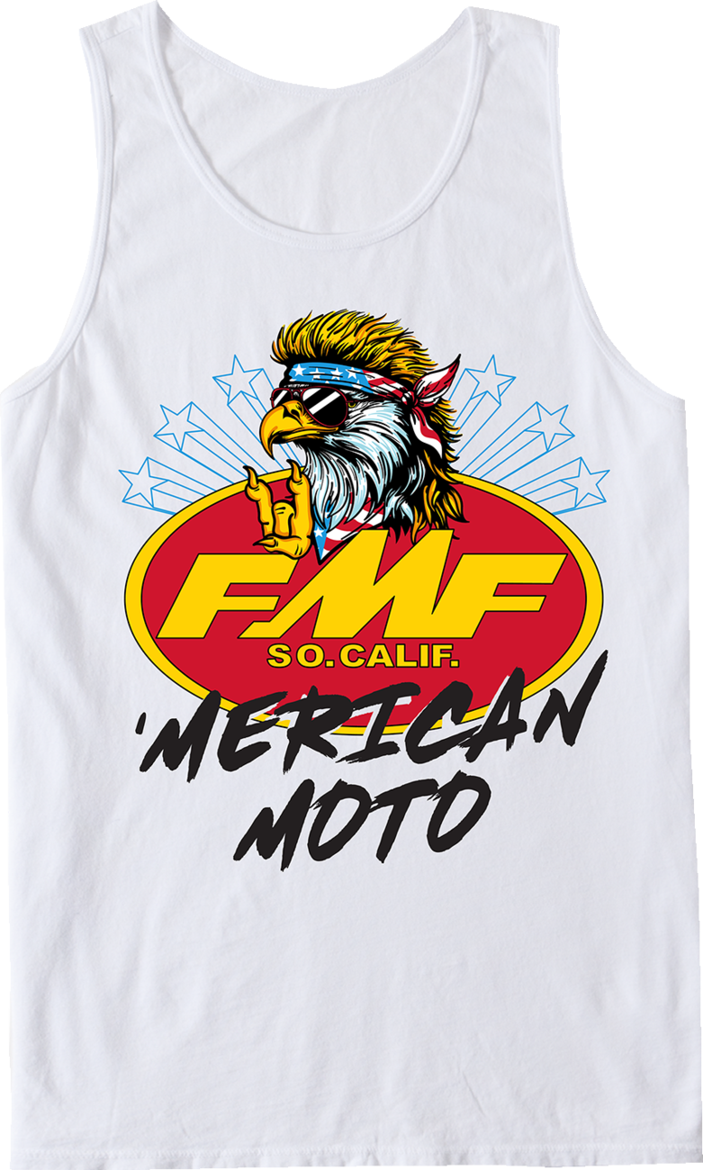 FMF Merican Moto Tank Top - White - Large SU26123901-WHT-L