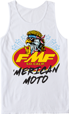 FMF Merican Moto Tank Top - White - Large SU26123901-WHT-L
