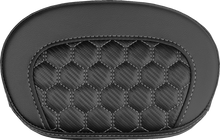 SADDLEMEN Mini Contour Sissy Bar Pad - Honeycomb - Silver Stitch 061019005