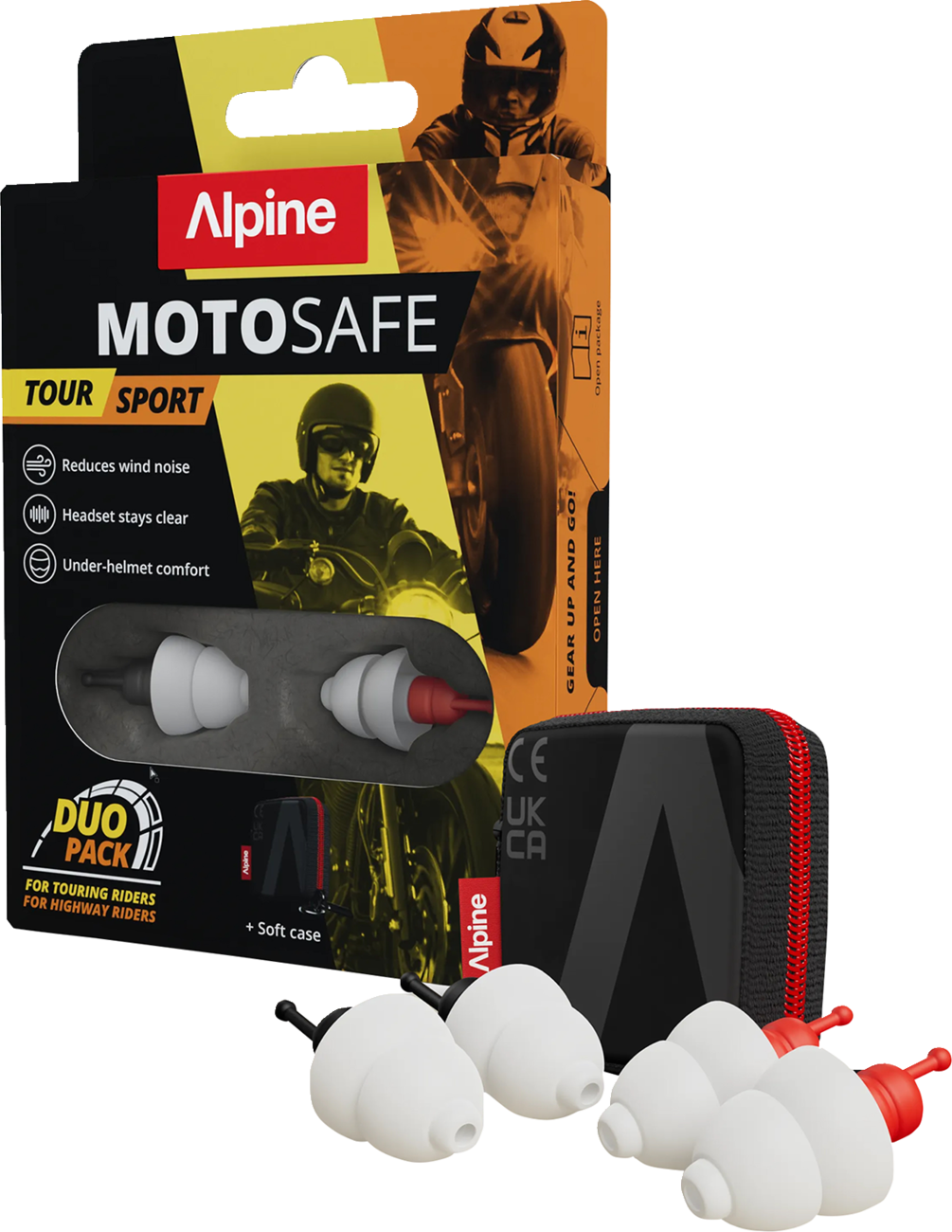 ALPINE HEARING PROTECTION MotoSafe Earplugs - 2026 - Duo Pack 111.23.403