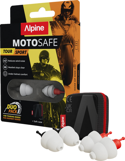 ALPINE HEARING PROTECTION MotoSafe Earplugs - 2026 - Duo Pack 111.23.403