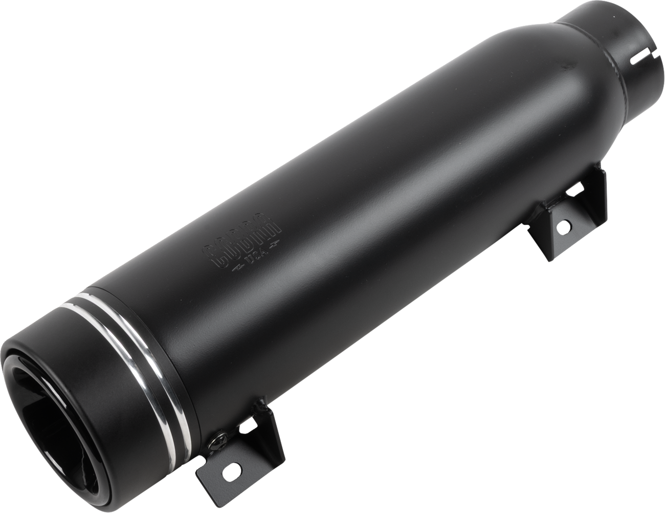 COBRA Neighbor Haters Slip-On Muffler - Short - Dual Grove Tip - Black 6522B