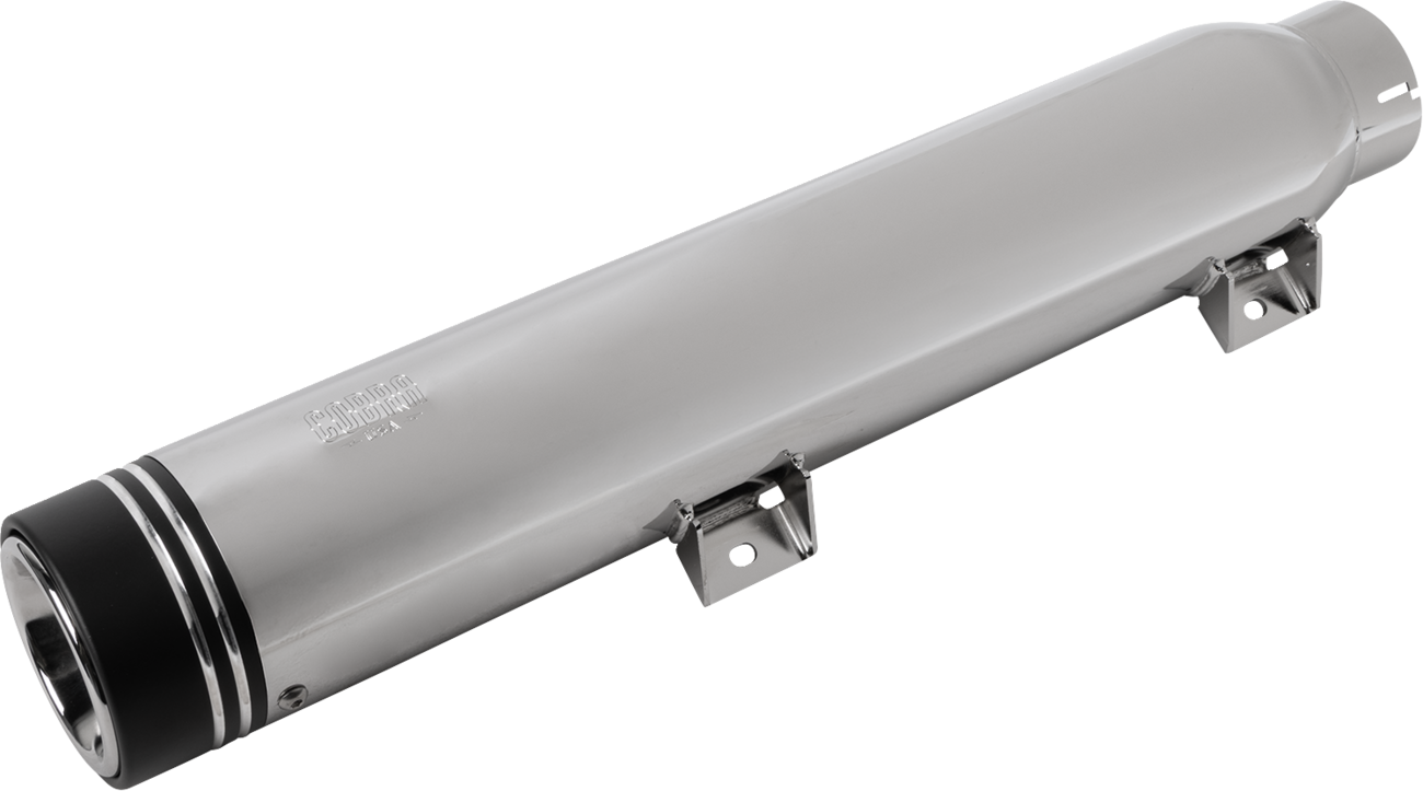 COBRA Neighbor Haters Slip-On Muffler - Long - Dual Grove Tip - Chrome 6542