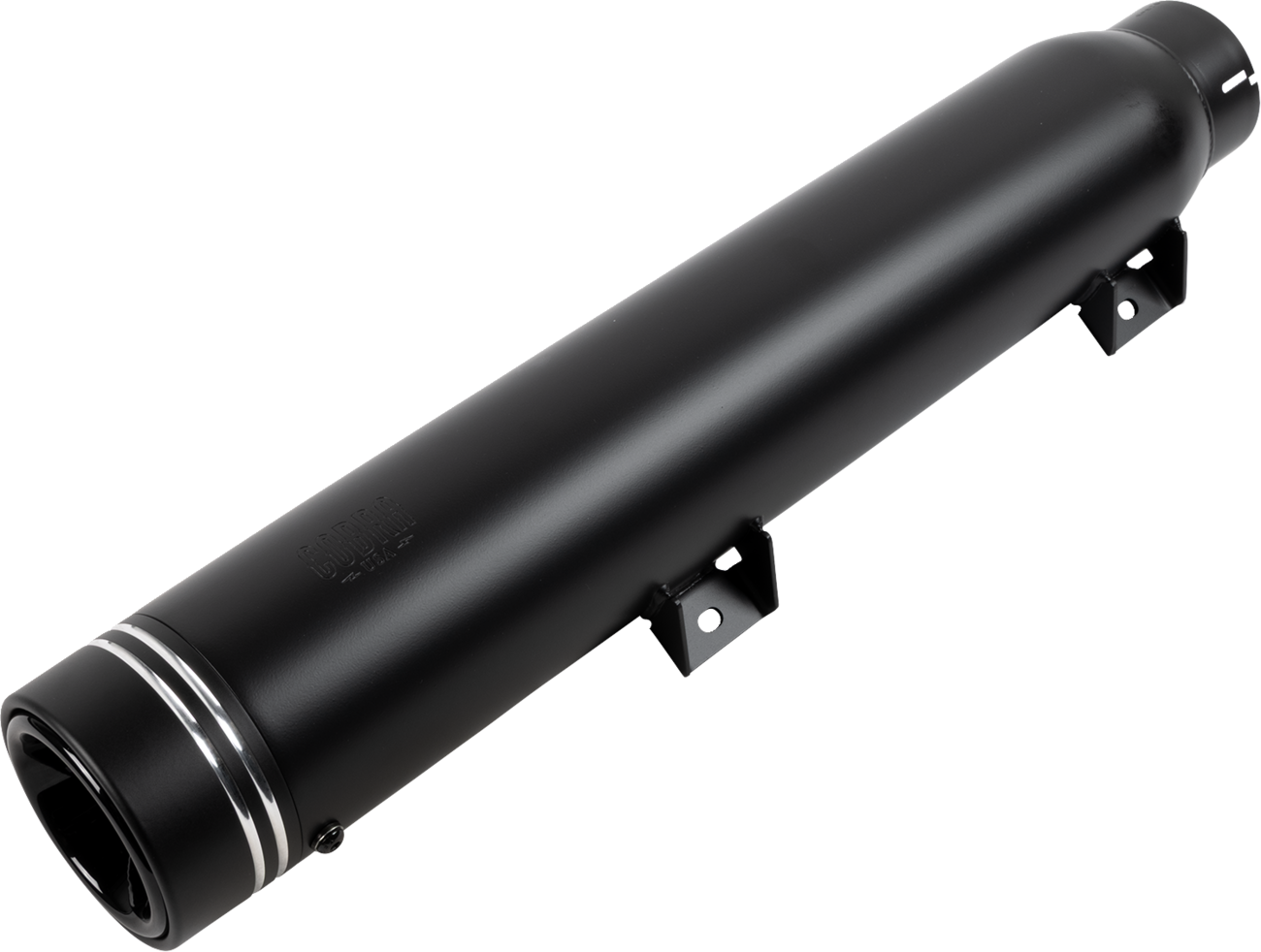 COBRA Neighbor Haters Slip-On Muffler - Long - Dual Grove Tip - Black 6542b