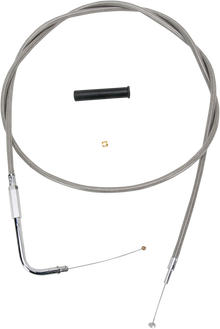 DRAG SPECIALTIES Stainless Braided Throttle Cable - 54" 5332154B