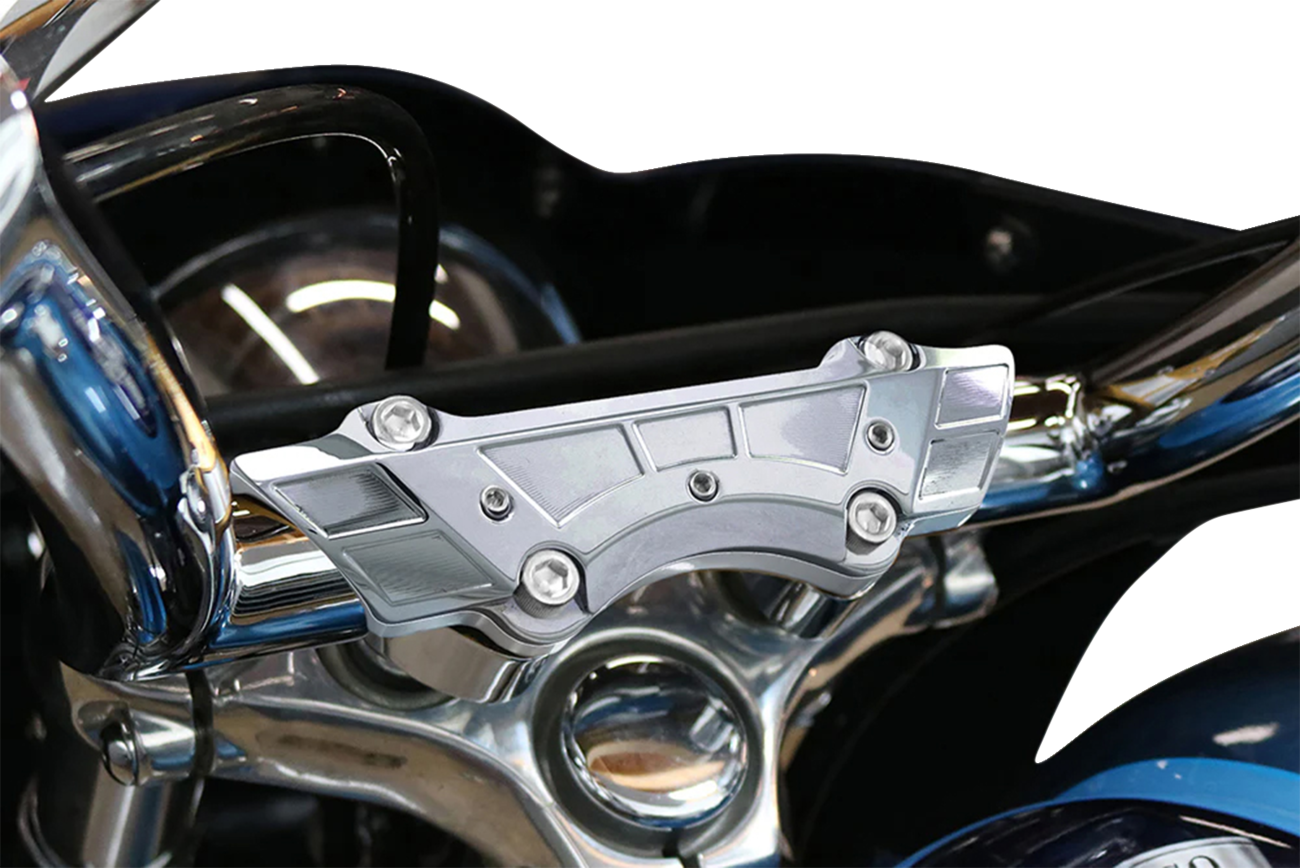 PAUL YAFFE ORIGINALS Weld Wing Riser Clamp - 1" - Chrome PYO:SRC-WW-C