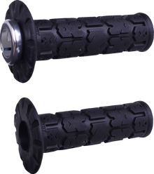 ODI Rogue Universal Lock-On Grips - Black/Silver H23URGB