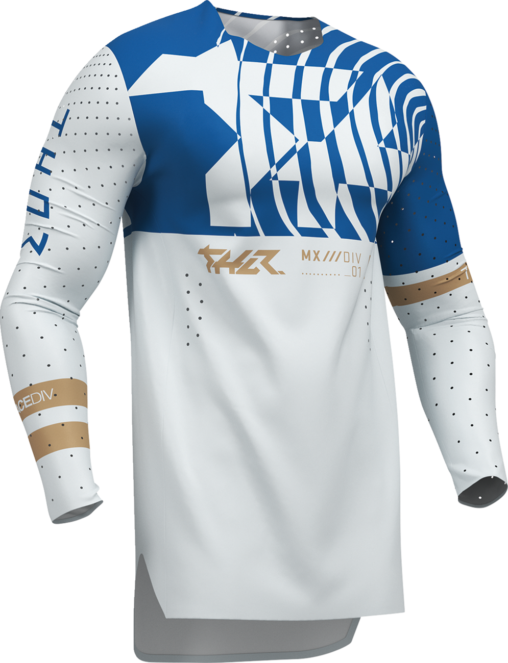 THOR Sportmode Mind Control Jersey - Light Gray/Blue - Medium 2910-8768