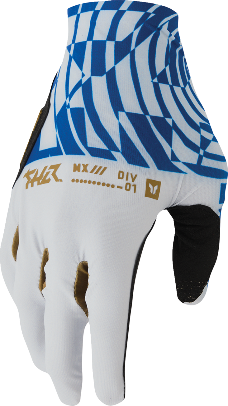 THOR Sportmode Mind Control Gloves - Light Gray/Blue - 2XL 3330-9130