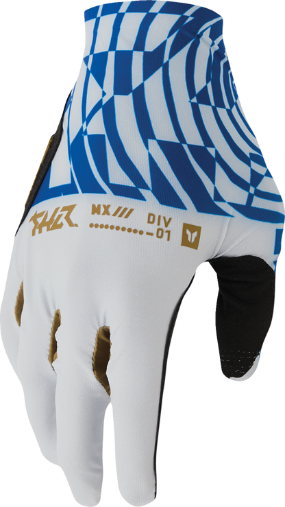 THOR Sportmode Mind Control Gloves - Light Gray/Blue - 2XL 3330-9130