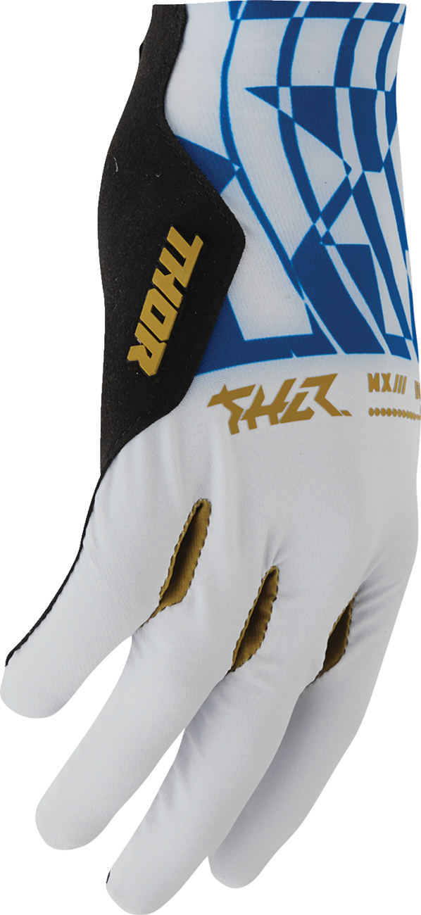 THOR Sportmode Mind Control Gloves - Light Gray/Blue - 2XL 3330-9130