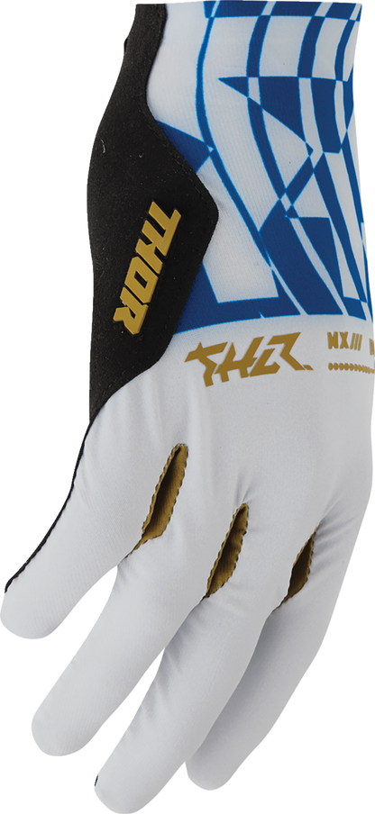 THOR Sportmode Mind Control Gloves - Light Gray/Blue - 2XL 3330-9130
