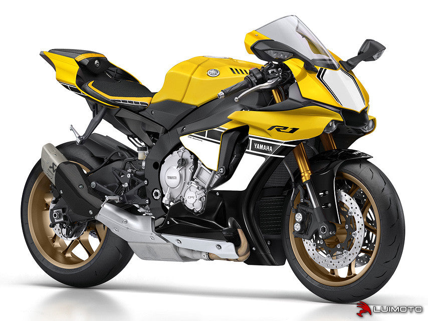 LUIMOTO Anniversary Edition Rider Seat Cover for the YAMAHA YZF-R1 2015+