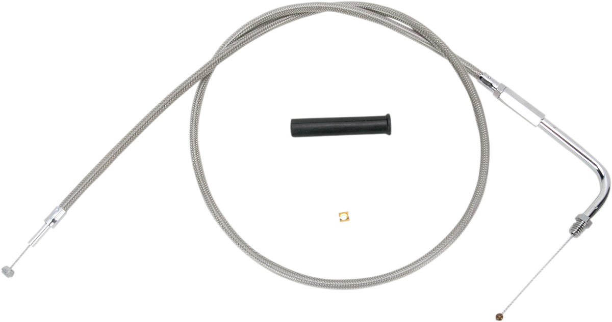 DRAG SPECIALTIES Stainless Braided Throttle Cable - 44" 5330544B