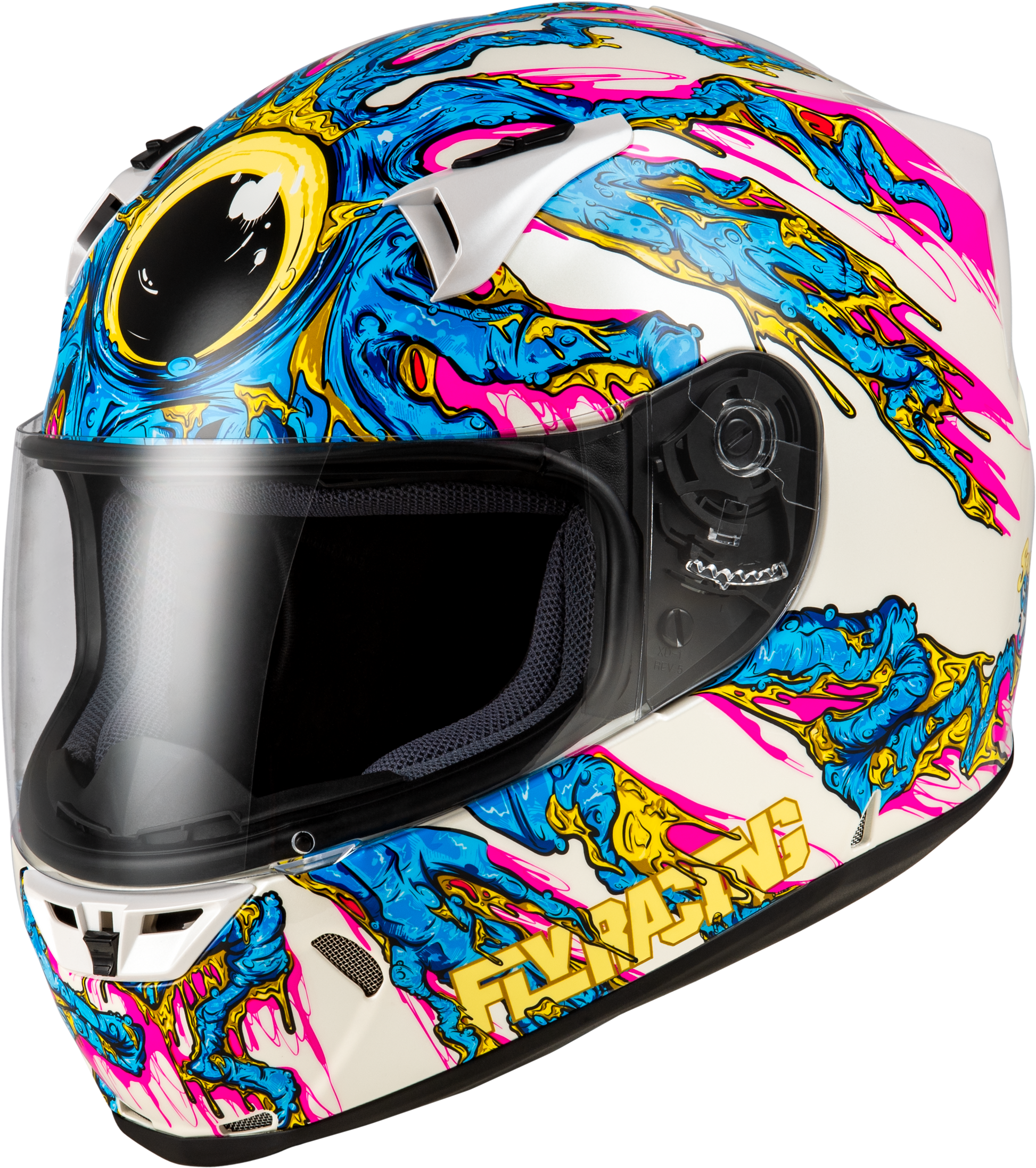 Revolt Space Creep Helmet Light Blue/White/Pink Sm