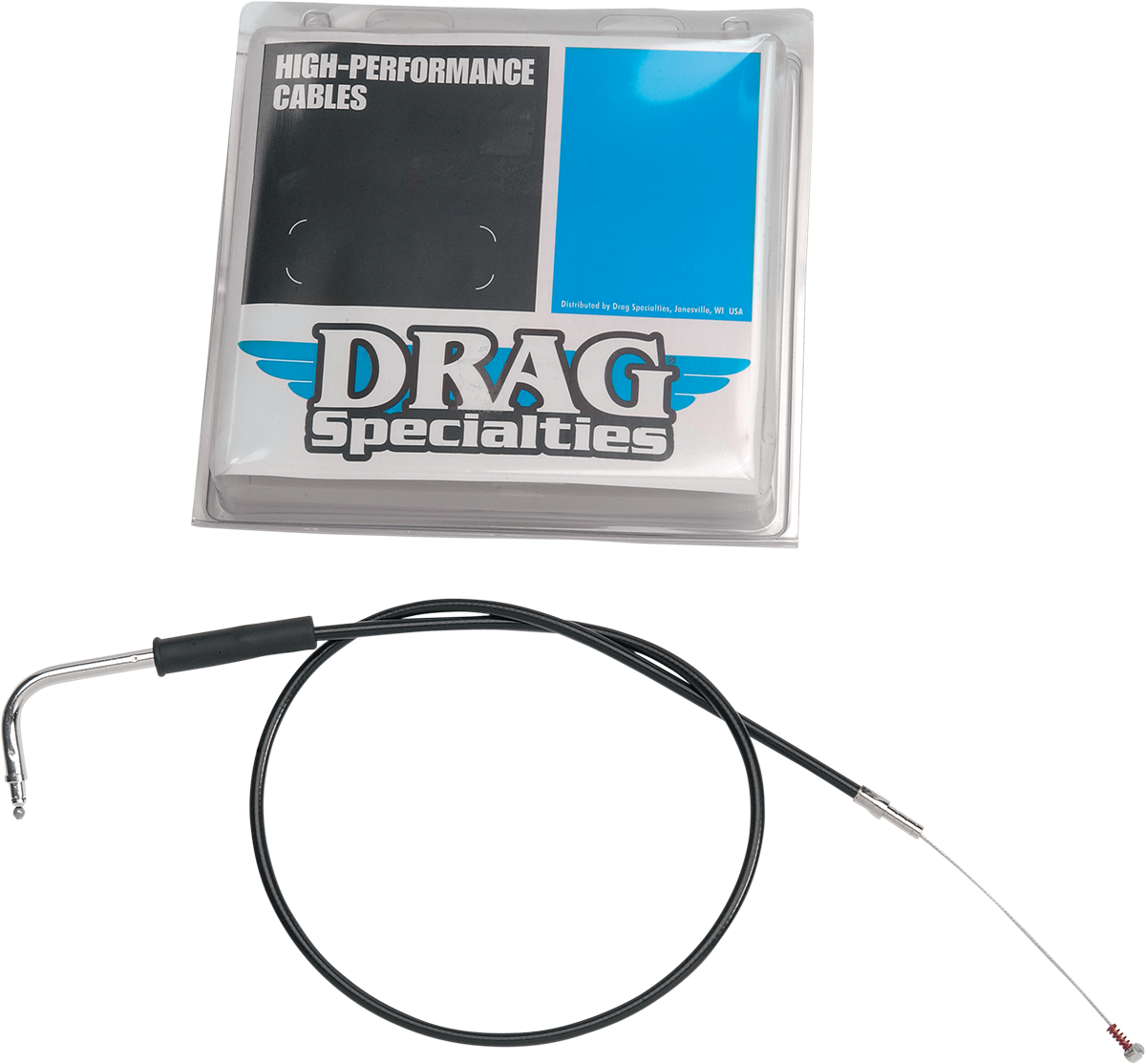 DRAG SPECIALTIES Black Vinyl Throttle Cable - 44" 4330344B