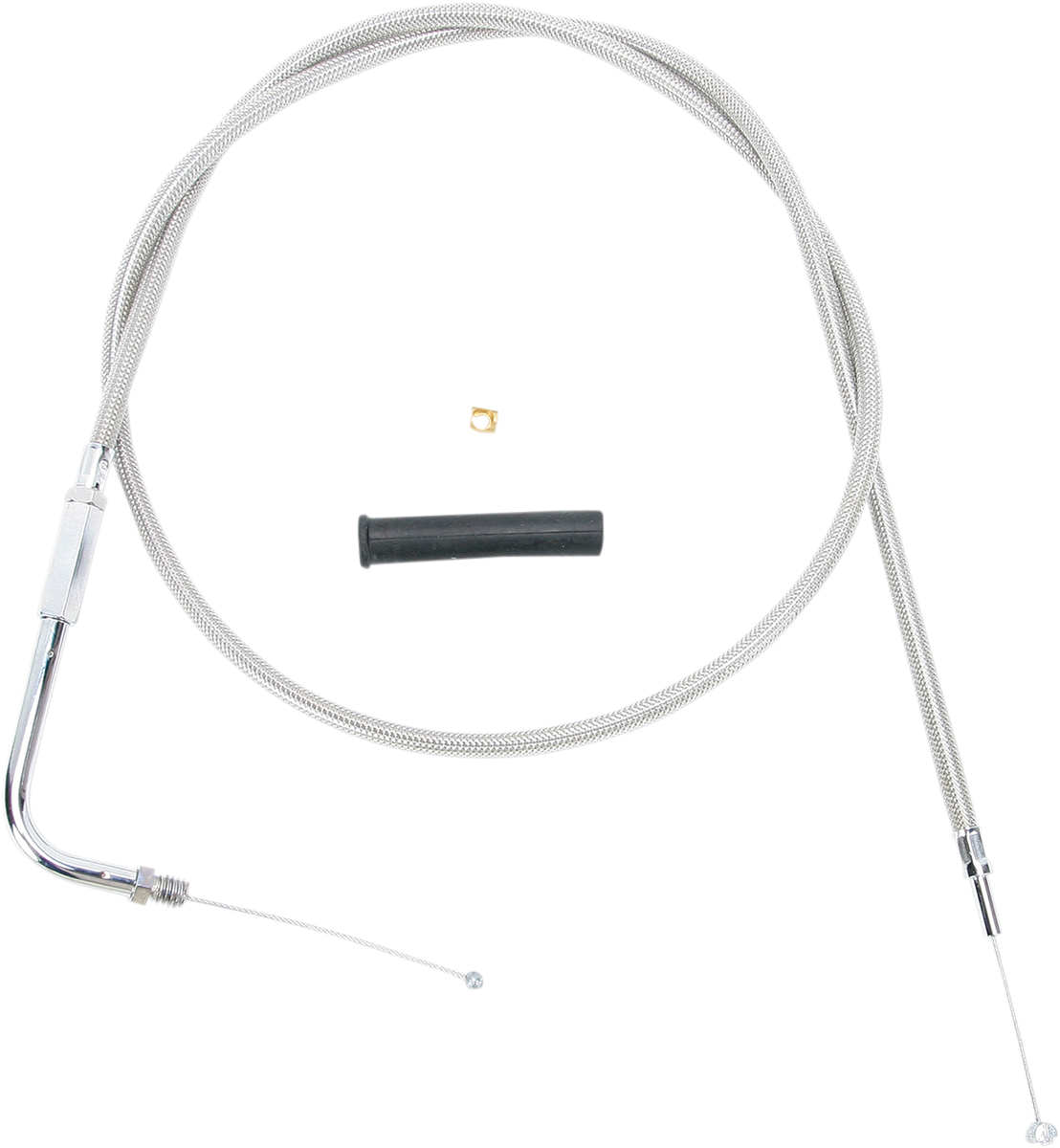 DRAG SPECIALTIES Stainless Braided Throttle Cable - 48" 5330348B