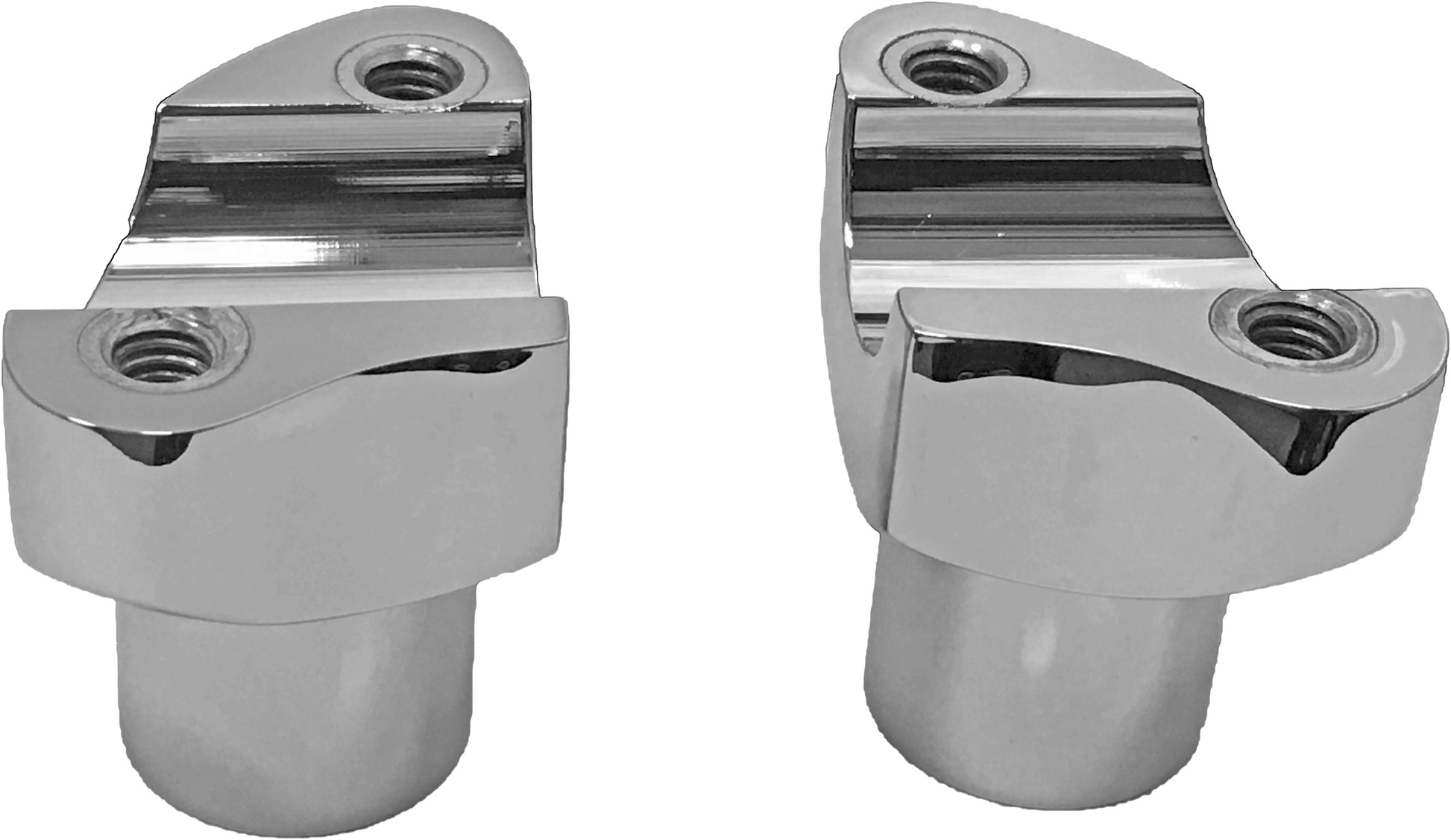 H Bar Risers 2" Straight Chrome