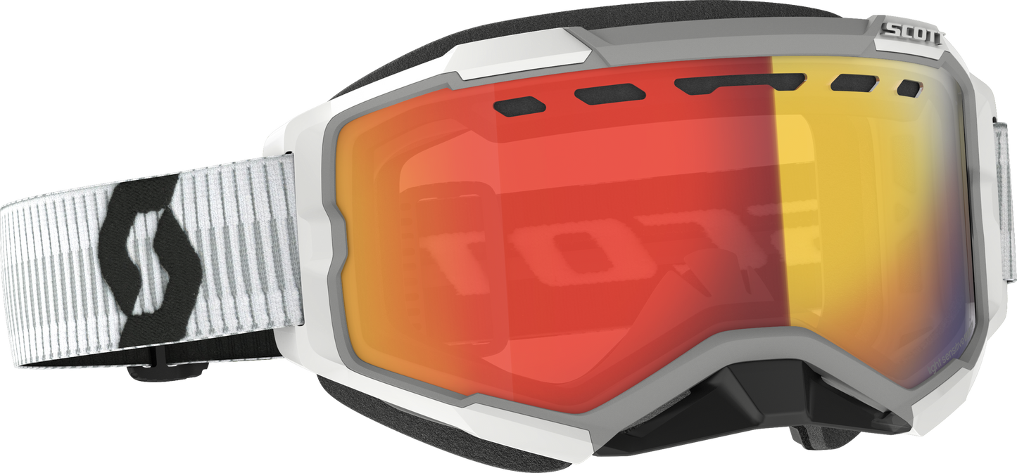 Fury Goggle Snow Cross Ls White W/Red Chrome