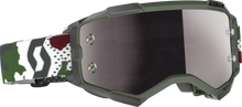 Fury Goggle Dark Green/White Camo W/Silver Chrome Works