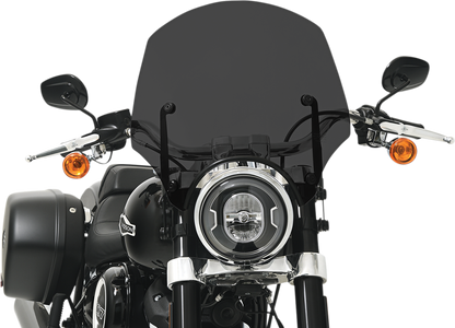 MEMPHIS SHADES El Paso Windshield - 15" - 9" Headlight Cutout - Dark Black Smoke MEP5265