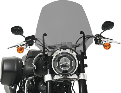 MEMPHIS SHADES El Paso Windshield - 17" - 9" Headlight Cutout - Black Smoke MEP5273