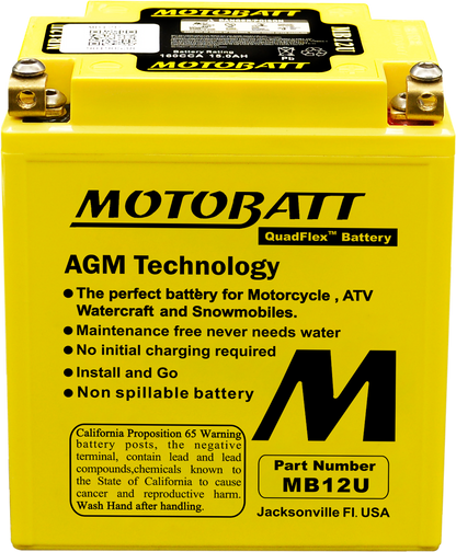 Battery Mb12u Sealed Factory Activated
