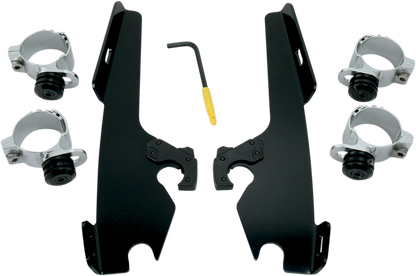 MEMPHIS SHADES Fats/Slim Trigger Lock Mounting Kit - Wide - Black MEB8968