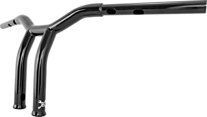 BURLY BRAND Dominator Handlebar - Touring/Softail - 10" - Black B12-6081B