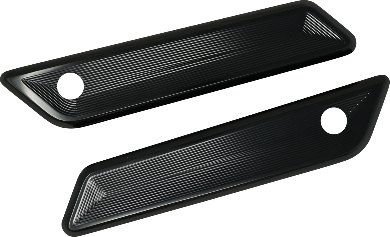 KODLIN USA Saddlebag Latch Covers - Gloss Black - Vektor - FLH/FLT '23-'26 K59493