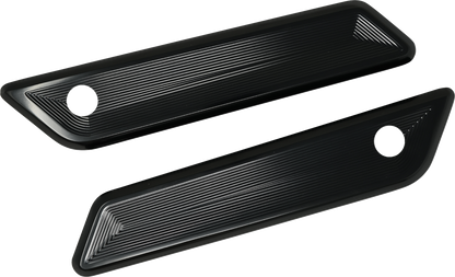 KODLIN USA Saddlebag Latch Covers - Gloss Black - Vektor - FLH/FLT '23-'26 K59493
