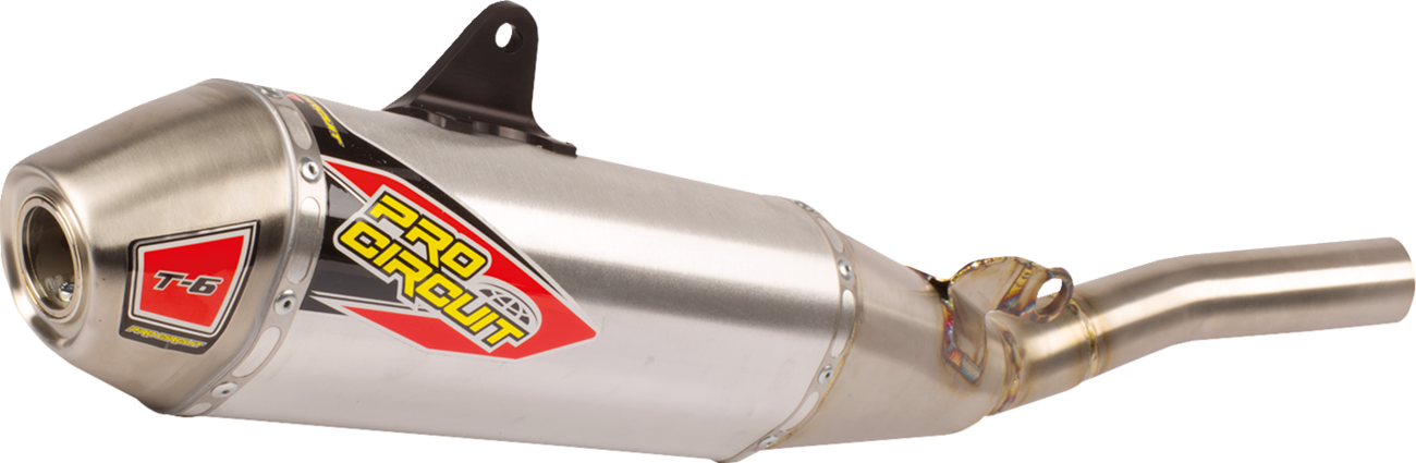 PRO CIRCUIT T-6 Slip-On Muffler - Stainless Steel - YZ 450 0132645A