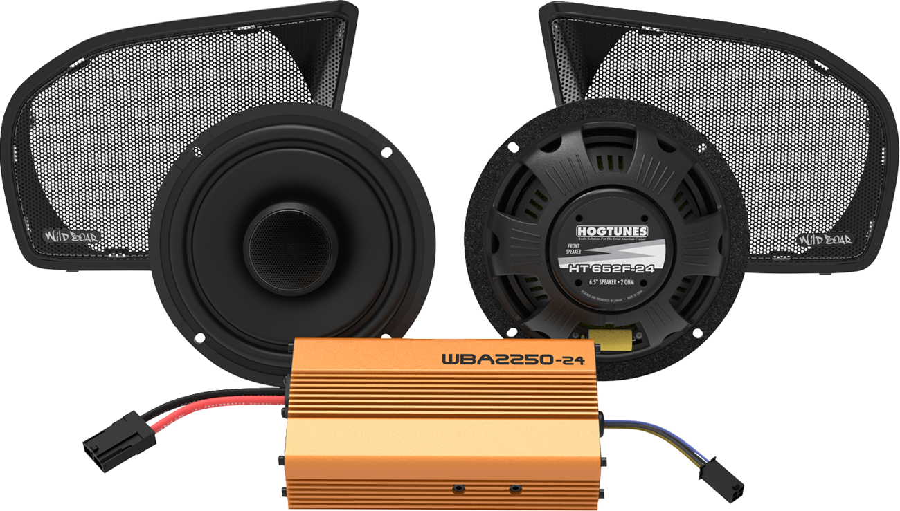 WILD BOAR AUDIO Amplifier/Speaker Kit - 500 W - FLTR HOG WILD RG2-24