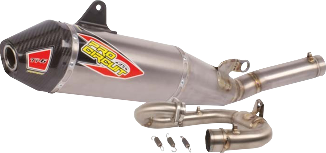 PRO CIRCUIT Ti-6 Pro Titanium Exhaust System - Titanium/Carbon Fiber - YZ250F 0332625F