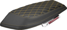 SADDLEMEN Saddlebag Lid Covers - Lattice - Carbon Fiber - Gold Stitch - FLH/FLT '23-'26 L870-23-20707