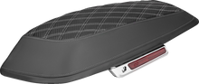 SADDLEMEN Saddlebag Lid Covers - Lattice - Carbon Fiber - Silver Stitch - FLH/FLT '14-'24 L870-14-20705
