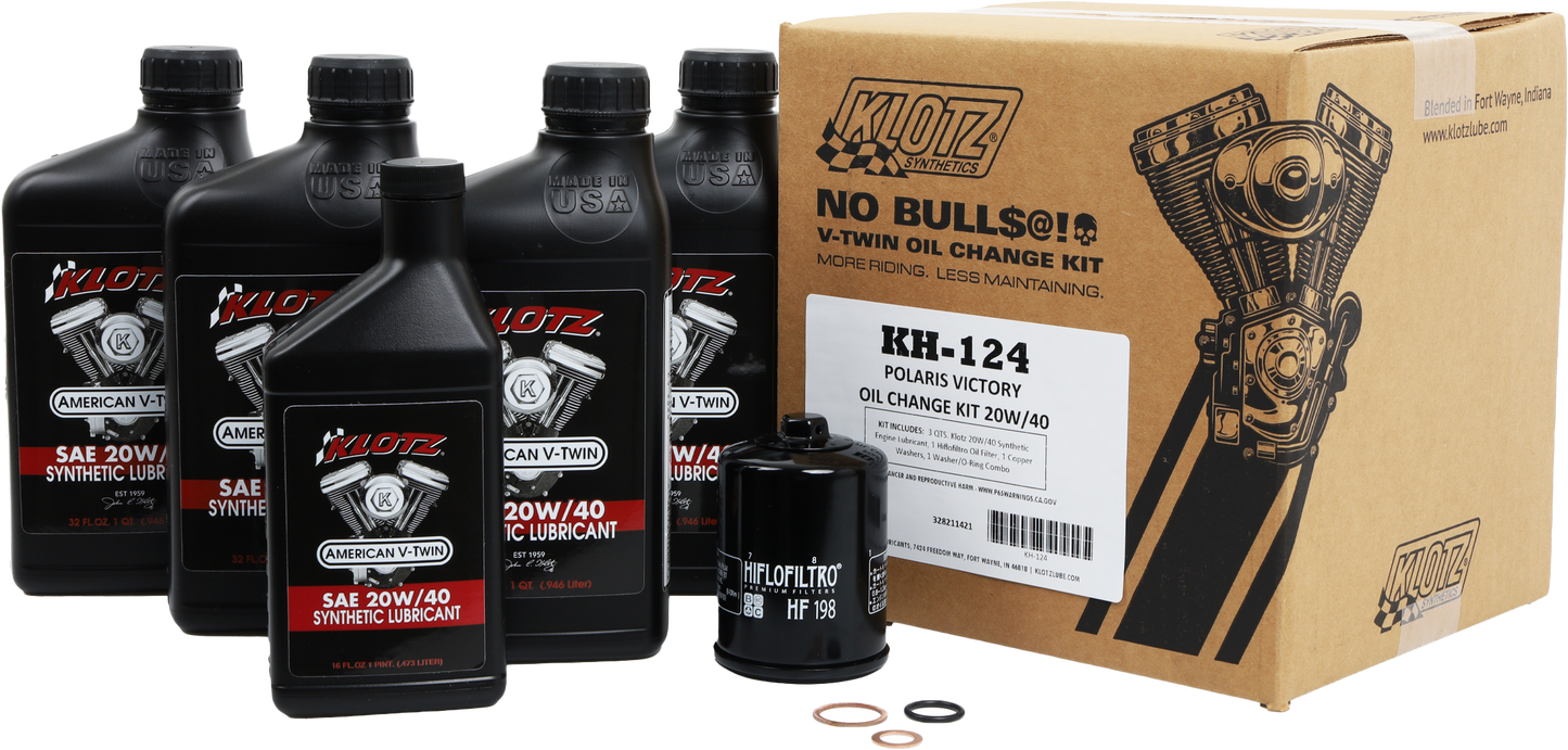 Victory 4.5qt Synthetic Oil Change Kit