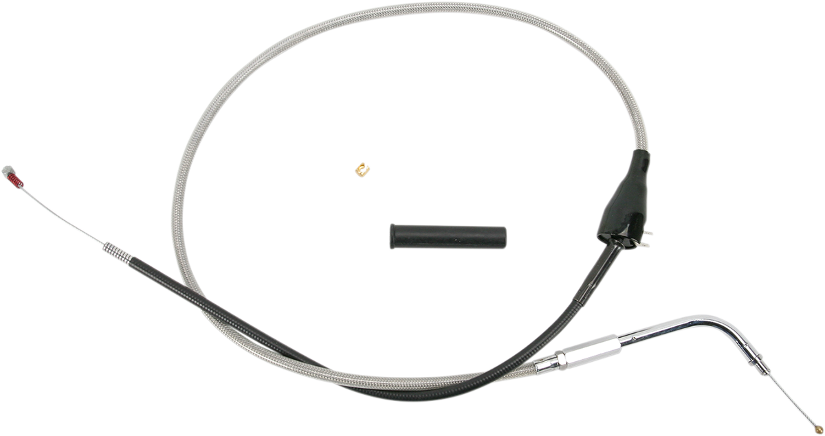 DRAG SPECIALTIES Stainless Braided Idle Cable - Cruise - 41-1/2" 5343500B