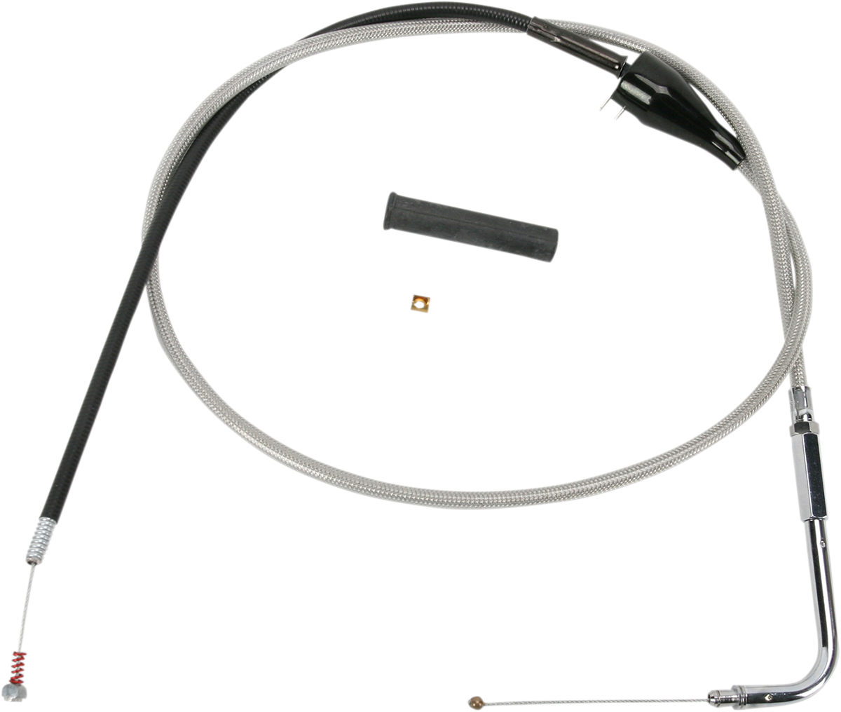 DRAG SPECIALTIES Stainless Braided Idle Cable - Cruise - 48" 5343204B