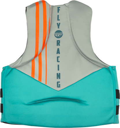 Neoprene Flotation Vest Teal/Grey/Orange Md