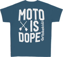 Moto Is Dope Youth Tee Lagoon Blue Ym