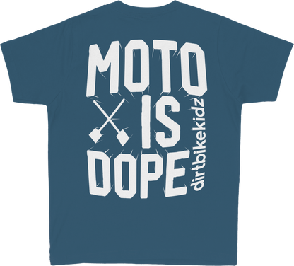 Moto Is Dope Youth Tee Lagoon Blue Ys