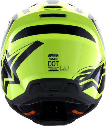 Sm3 Heat Helmet Yellow Fluo/Black Glossy 2x