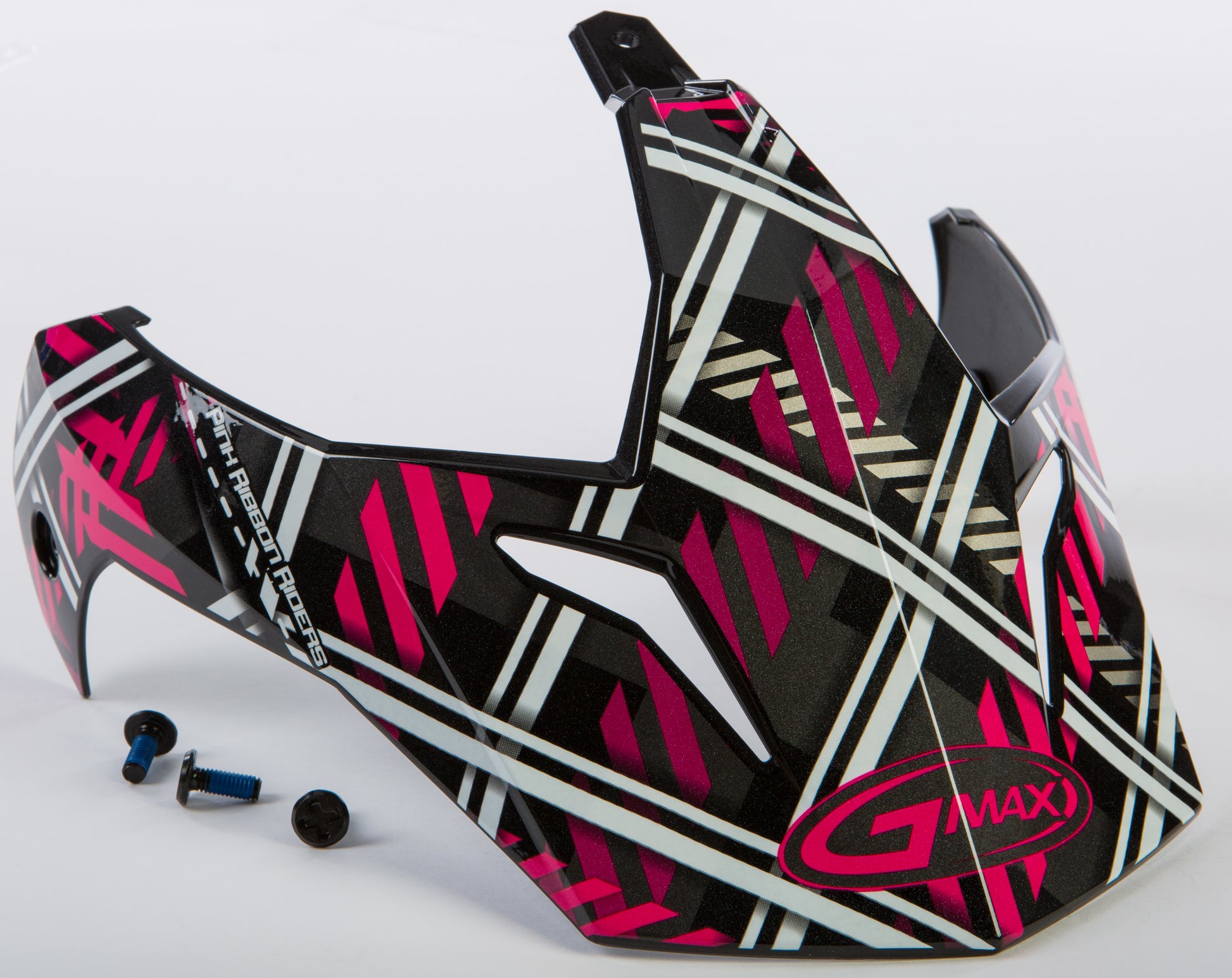 Visor W/Screws Pink Ribbon Riders Plaid Black/Pink Gm 11