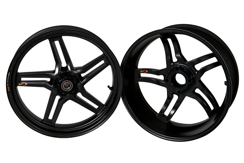 BST Rapid TEK 5 Split-Spoke Carbon Fiber Rear Wheel for the Yamaha YZF-R1 / R1M (2015+) and FZ-10/MT-10 (2015+) - 6.0 x 17