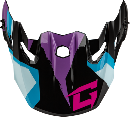 Mx 96 Splinter Visor W/Screws Black/Purple/Blue