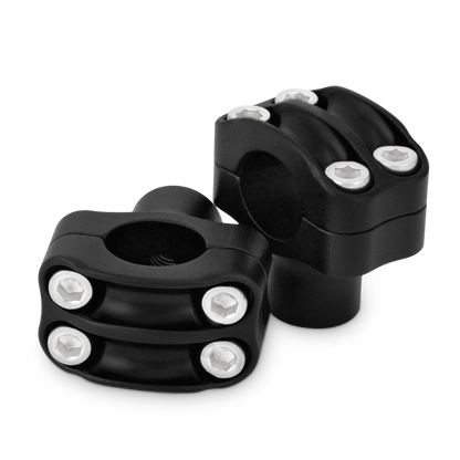 Burly Brand Reaper Riser Clamp 1-1/2in Tall for 1in Bar, Set - Texture Black