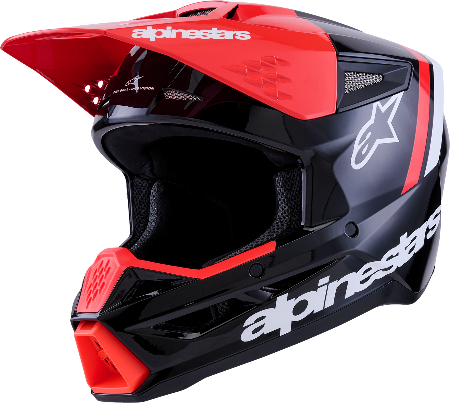 Sm3 Radium Helmet Blk/Red Fluo/White Glossy Xl